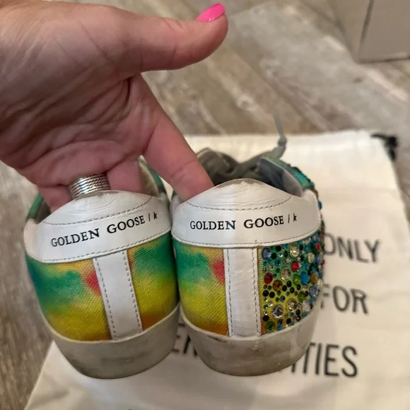 Golden Goose Multicolor tye dye and Crystal Superstars size 37 - Picture 7 of 12